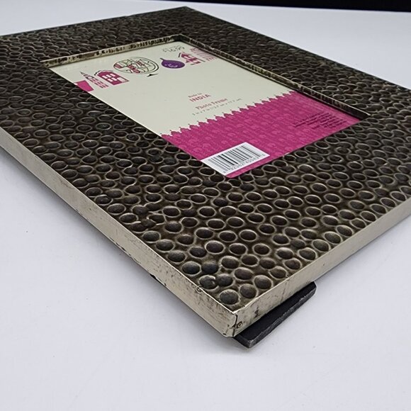 Decorative Global Bazaar 2007 5x7" Textured Photo Frame Made In India - Picture 10 of 10